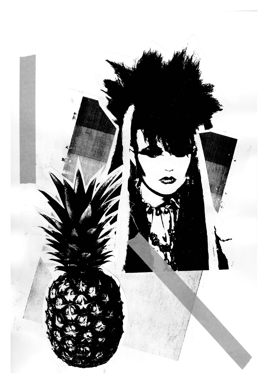 A punk portrait with a pineapple