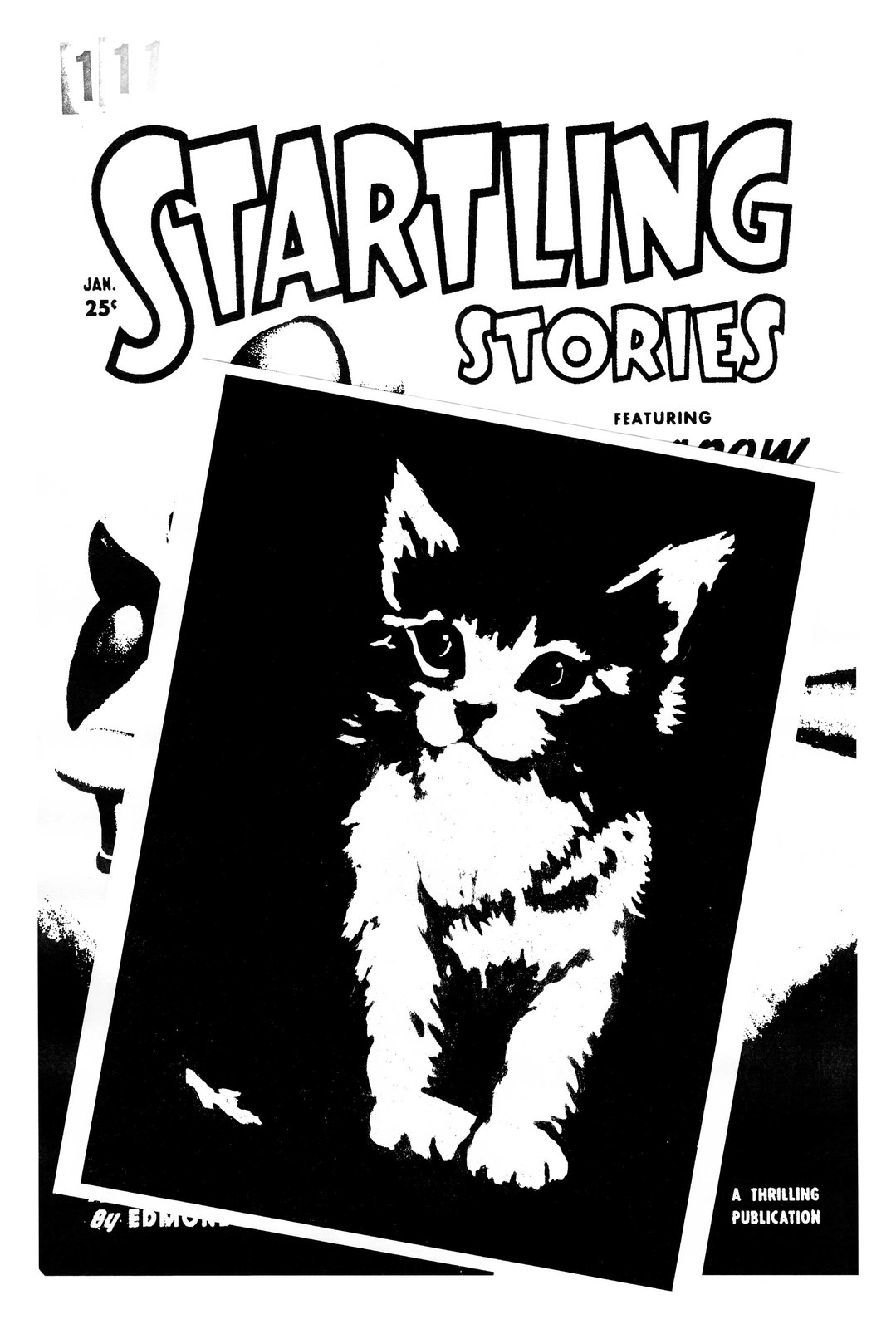 Startling Stories, a cat