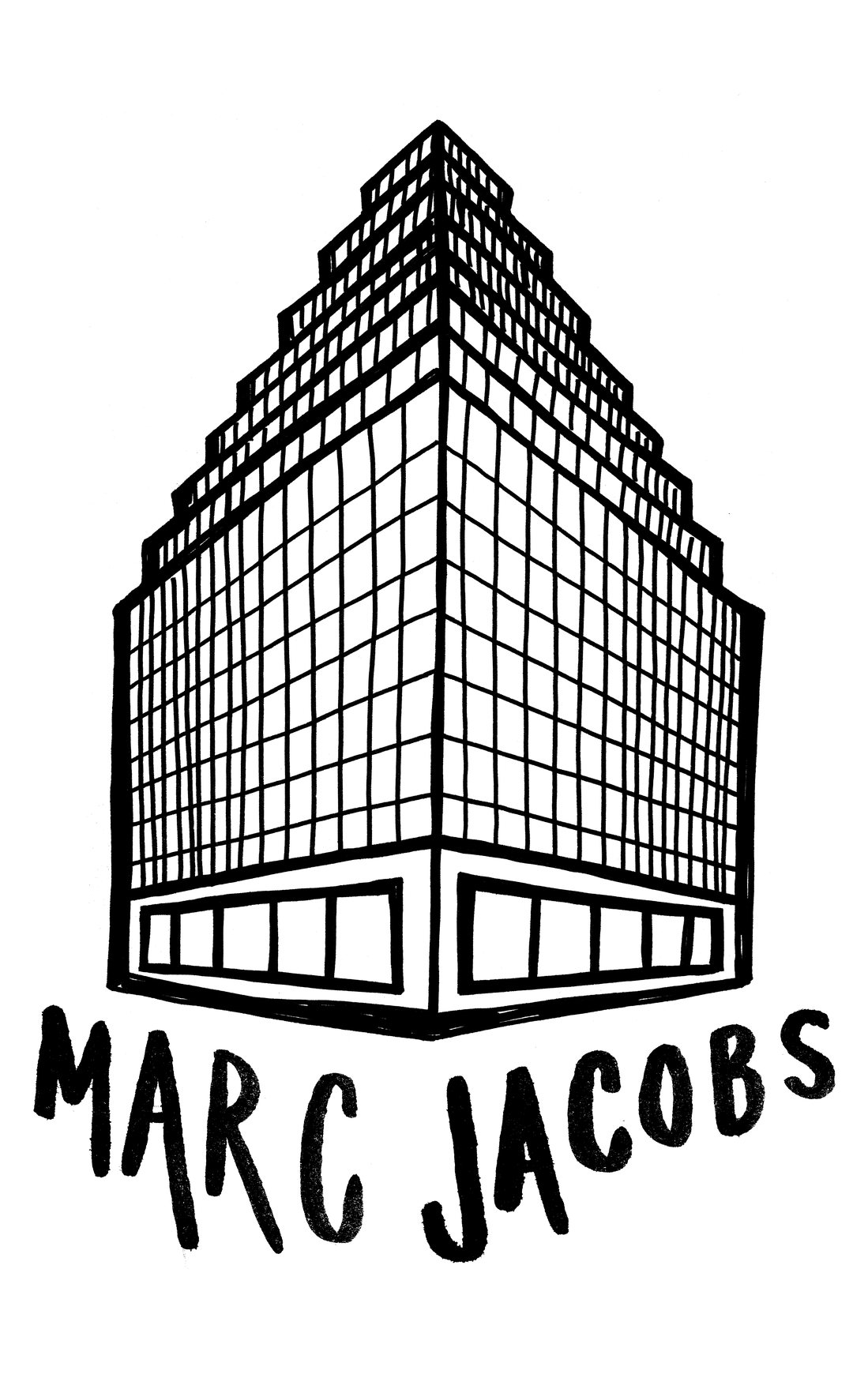 Line drawing of the Marc Jacobs Madison flagship