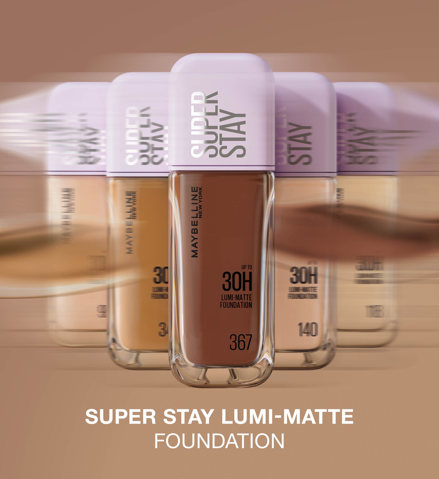 Final Lumi-Matte product key visual: the shade range in motion