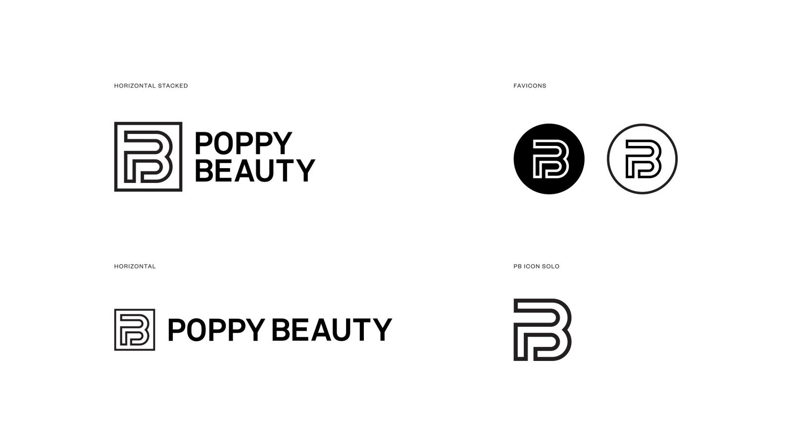 Poppy Beauty logo lockups