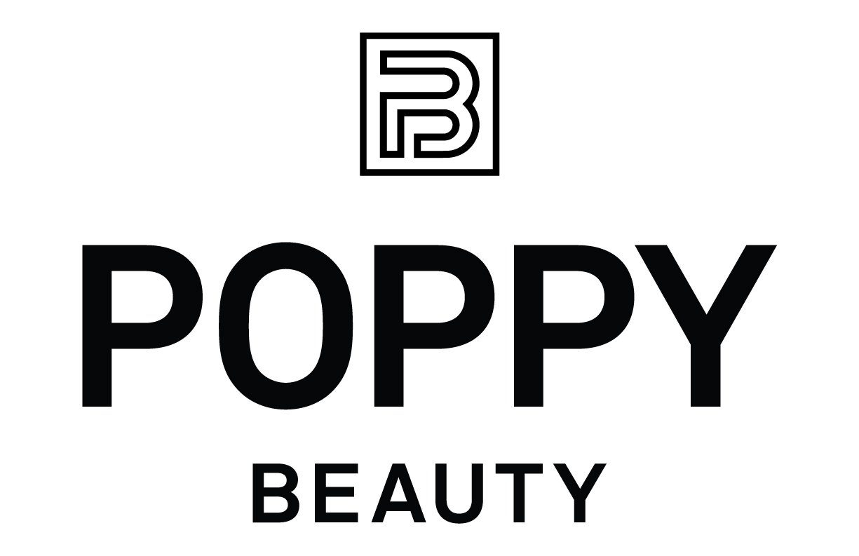 Poppy Beauty wordmark with PB monogram