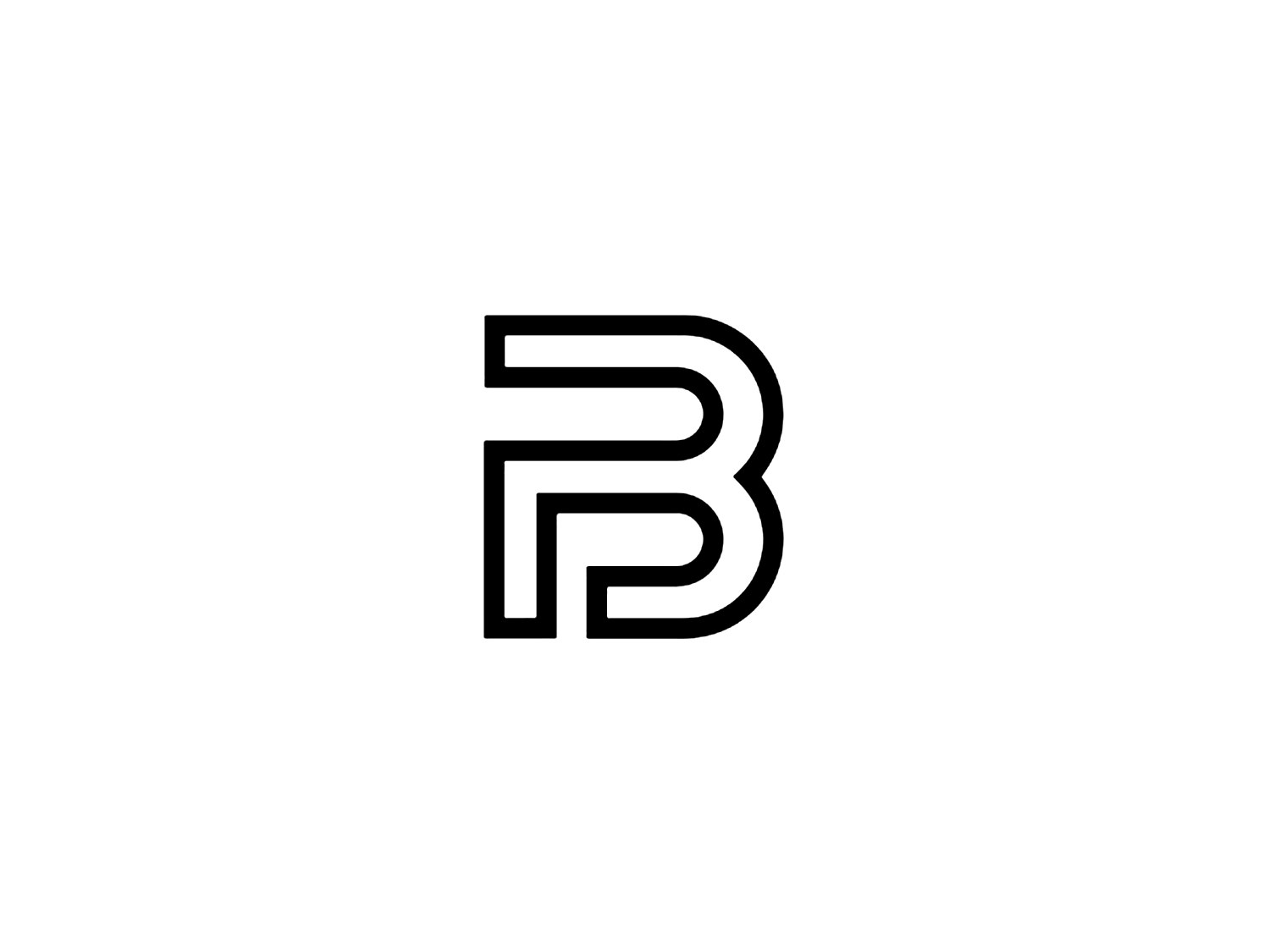 PB monogram on its own