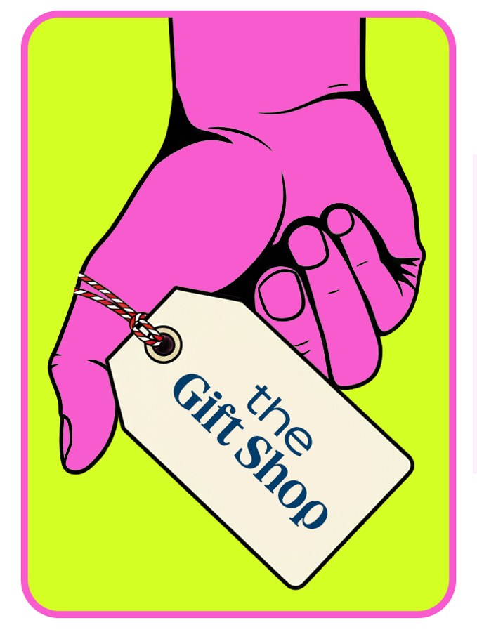 First round: a hand holding a tag on neon