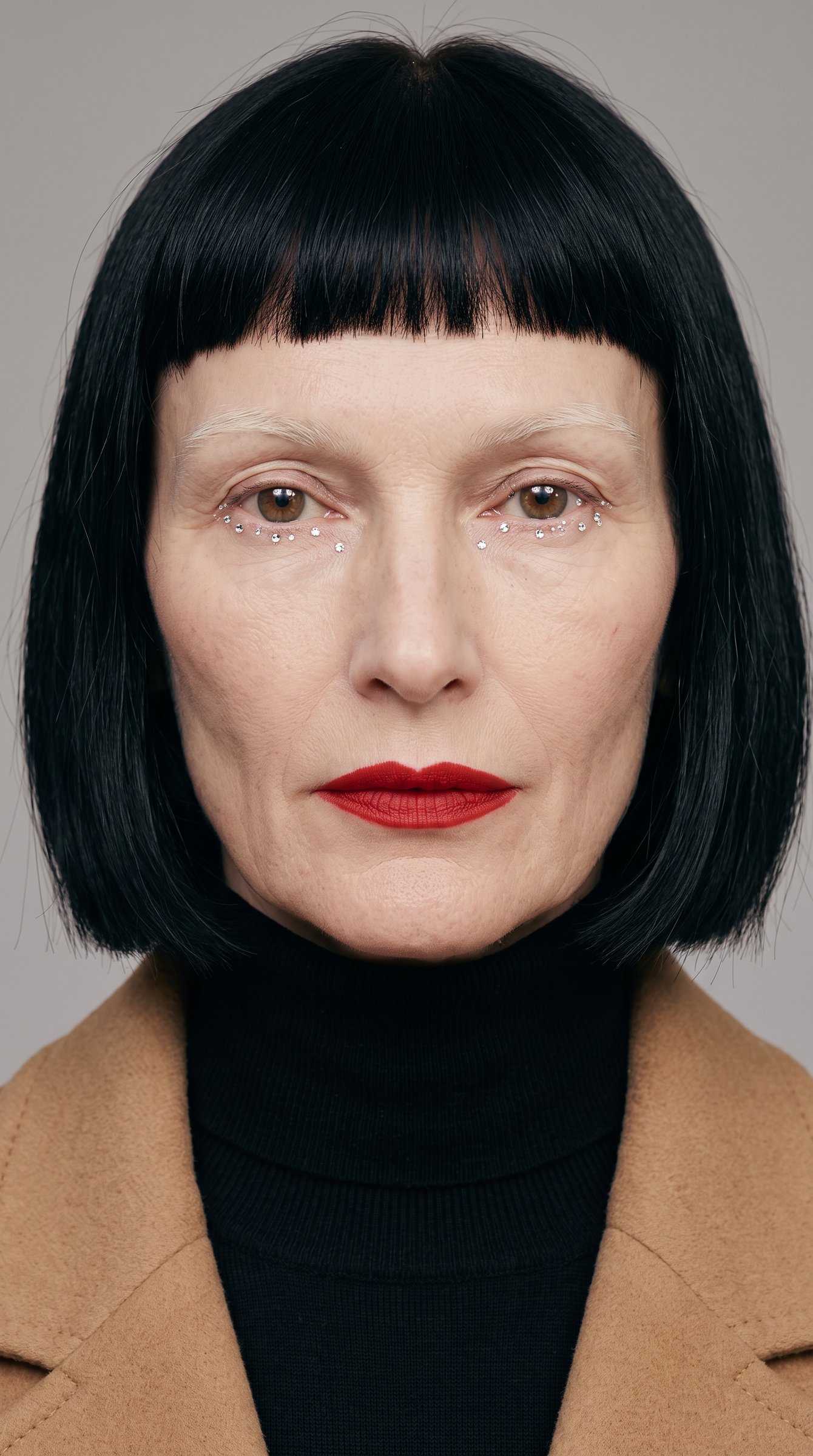 Odile, look 004: bare lids with painted tears