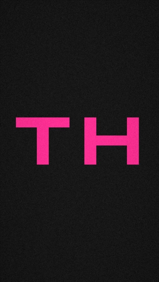 Title card: TH in pink
