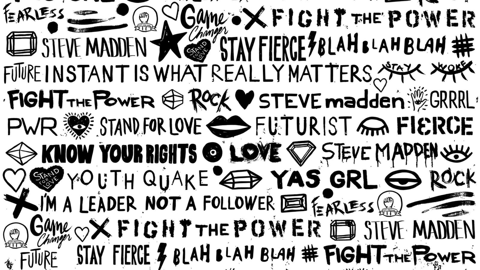 Steve Madden hand-lettered manifesto