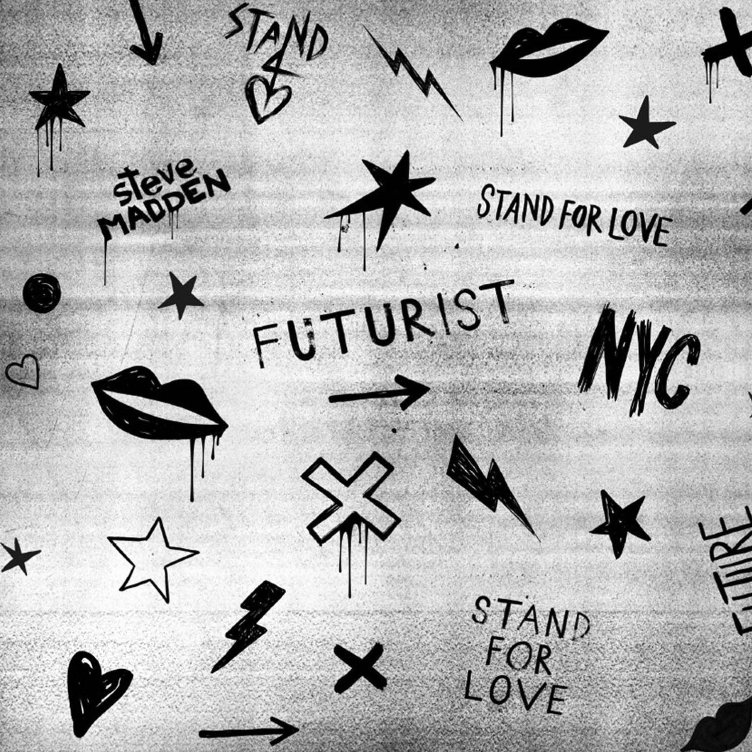 Doodle pattern: Futurist, Stand for Love, NYC