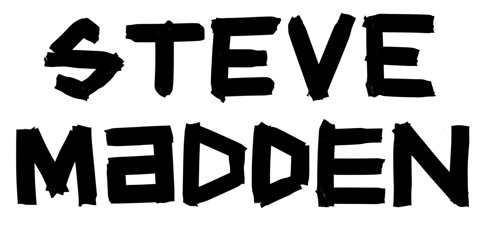 Steve Madden in hand-cut capitals