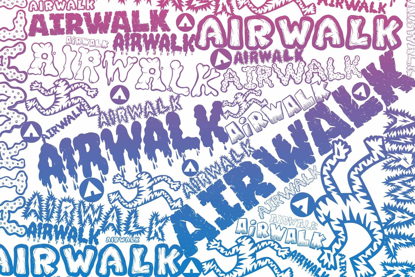 Airwalk hand-drawn logo pattern