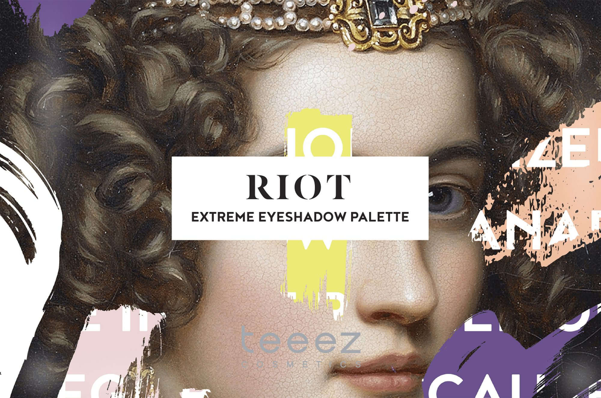 Riot Extreme eyeshadow palette sleeve with Disrupt artwork