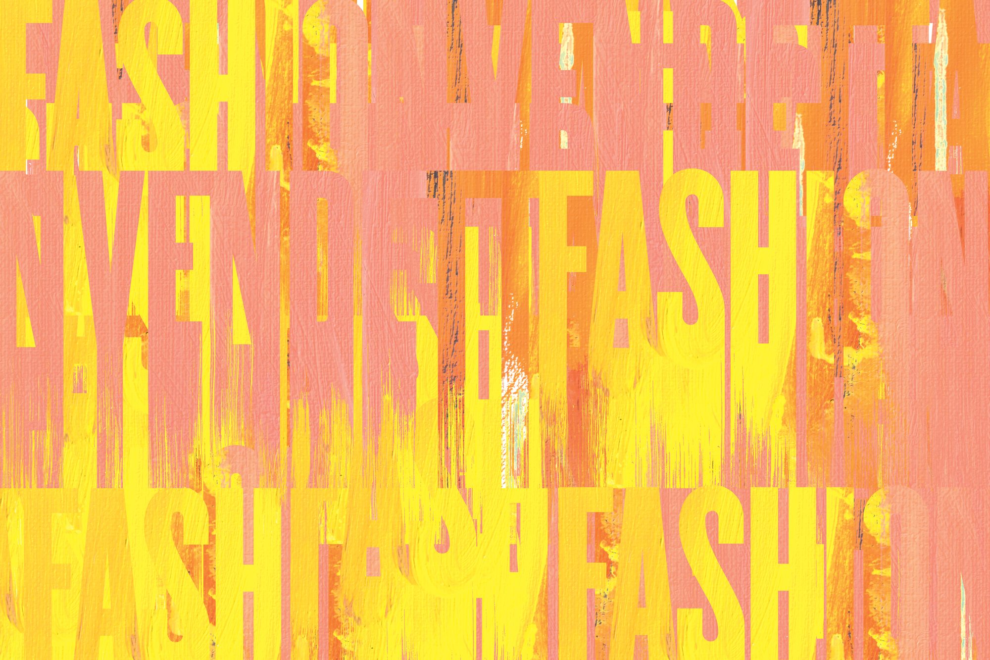 Fashion Vendetta type pattern built from the painted logotype