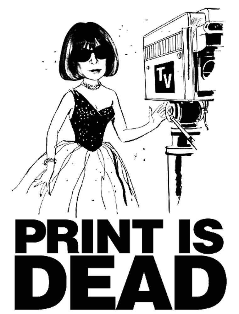 Print Is Dead: the Anna figure beside a TV camera