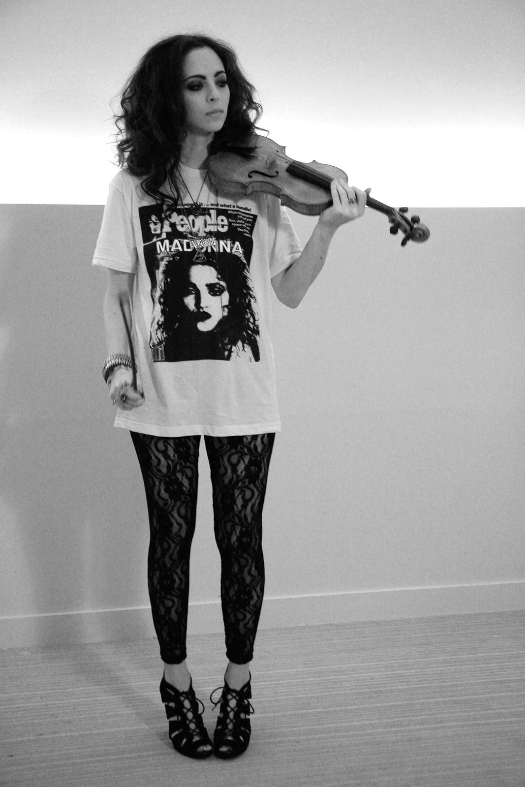 Violinist in the People Madonna tee
