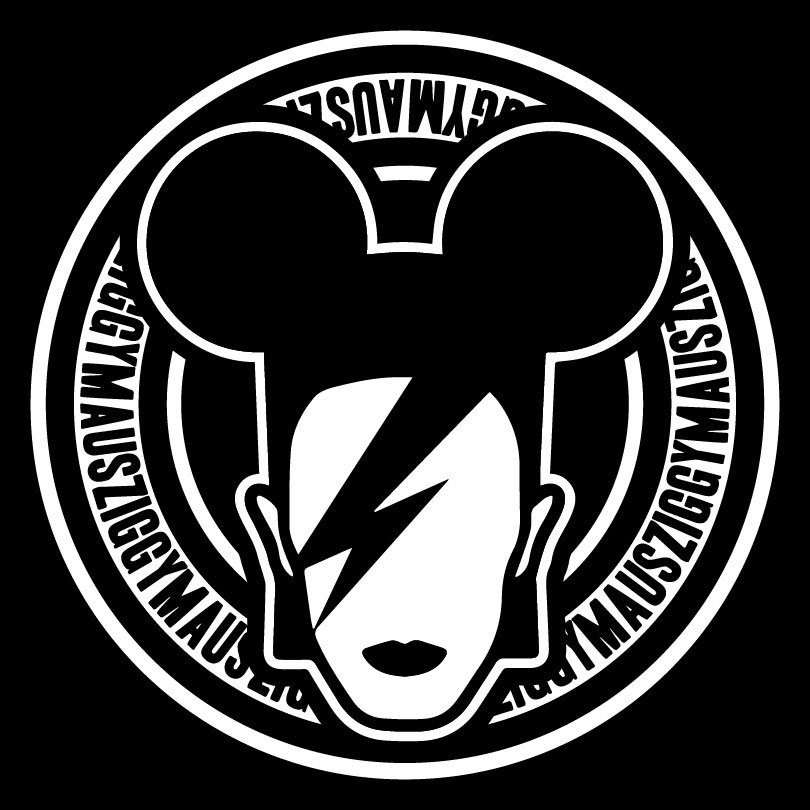 MadMaus Bowie seal with lightning bolt