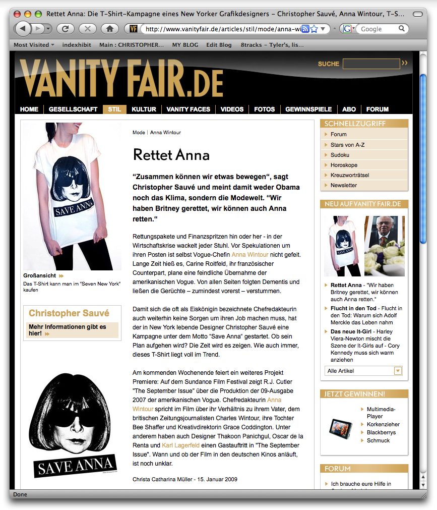 Vanity Fair Germany story: Rettet Anna