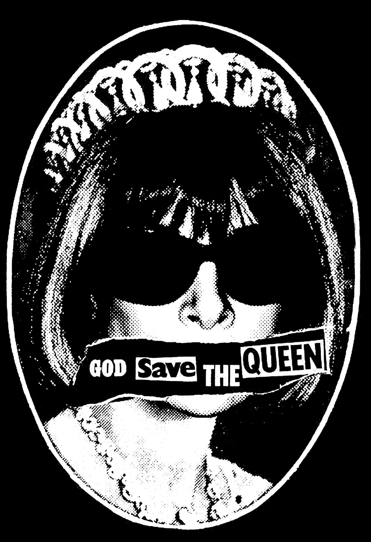 God Save Anna: Anna in a crown with ransom-note lettering, after the punk record sleeve